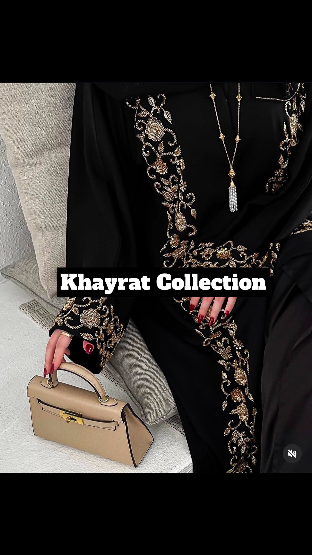 Layali Black & Gold Abaya