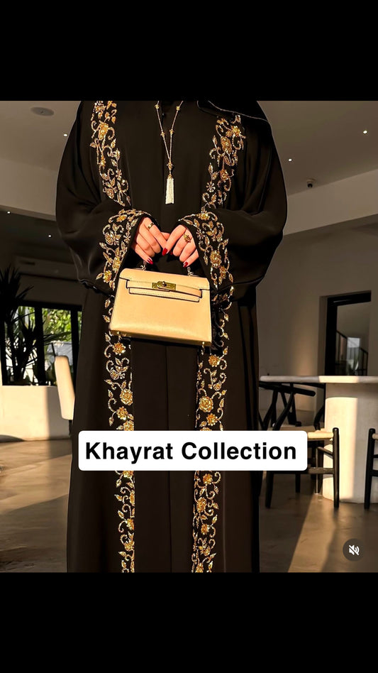 Layali Black & Gold Abaya