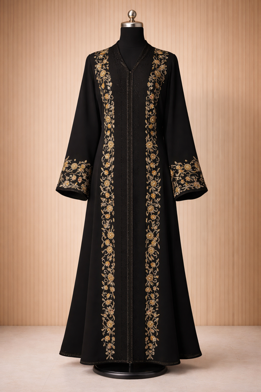 Layali Black & Gold Abaya